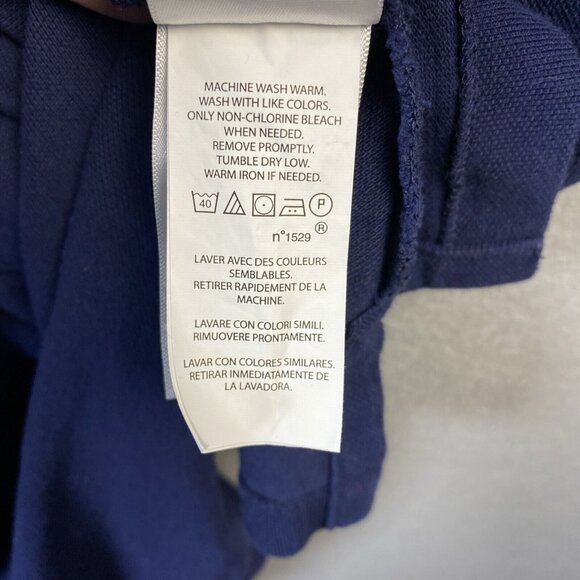 Ralph Lauren Polo Shirt Mens XLT Tall Blue Big White Pony Logo #3 Rugby Classy - Picture 8 of 11